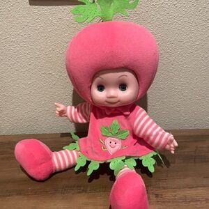 Happy Fruit Baby Spanish Singing Only Plush Radish Big Head Girl Doll